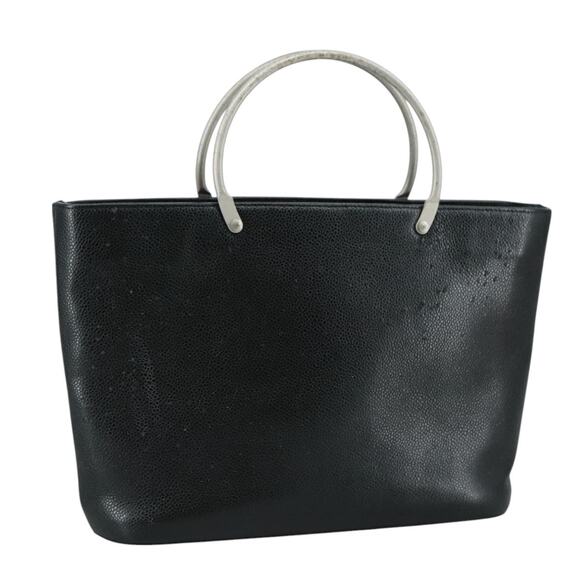 CHANEL Hand Bag Caviar Skin Black CC - Picture 1 of 16